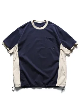 Summer New Japanese Trendy Cityboy Round Neck T-shirt Men's Outdoor Loose Short Sleeve Tops Neutral T-shirt with Adjustable Hem - Aliexpress - FashionsVida