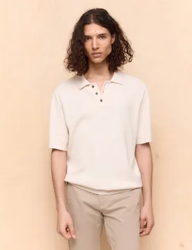 Polo de tricot de manga corta de hombre - Easy Wear - FashionsVida