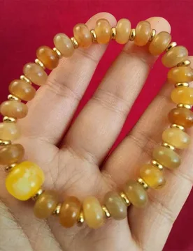 Ram Horn and Buddhist Bead Ethnic Style Bracelet with Amber Barrel Bead Accessories - Aliexpress - FashionsVida