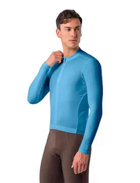 Maglia A Maniche Corte Espresso Thermal 2 Metallic Blue - Castelli - FashionsVida