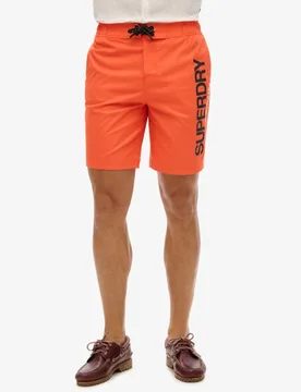 Superdry Herren Sportswear Boardshorts aus Recyceltem Material Orange - Größe: L - 64.99 - FashionsVida