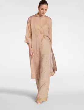 Pantalones de mujer rectos estampados elástico en la cintura - Elena Miró - FashionsVida