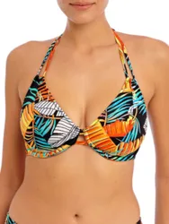 Womens Samba Nights Halter Bikini Top - Orange Polyamide - Size 34e