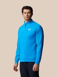 Men’s Golf Flex Debossed Quarter Zip Long Sleeve Top - Blue BLUE XS male