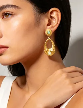 Vnox Vintage Natural Stone Starfish Shell Dangle Earrings Gold Plated Stainless Steel Sunflower Charm Earrings Beach Jewelry - Aliexpress - FashionsVida