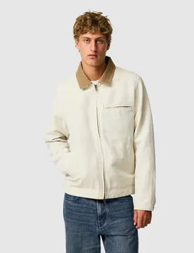Cotton Blend Harrington Jacket Cream male - Rodd & Gunn - FashionsVida