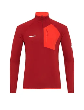Camiseta de hombre con cremallera Aenergy Light ML Half Zip rojo M - Mammut - FashionsVida