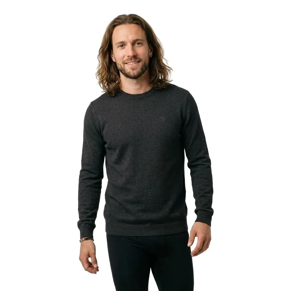 Pull 1038426 Basic Knit Black Grey Melange XL - Tom tailor - FashionsVida