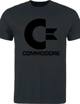 Gaming T-Shirt - Commodore Black Logo - Heavyweight - M bis XXL - für Männer - Größe XXL - schwarz - Männer - male - Commodore 64 - FashionsVida