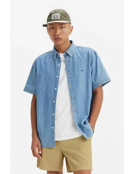 Camicia A Maniche Corte Authentic Med Indigo / Flat Finish M - Levi´s ® - FashionsVida