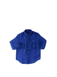 Camicia in lino POLO BOYS BLU XL