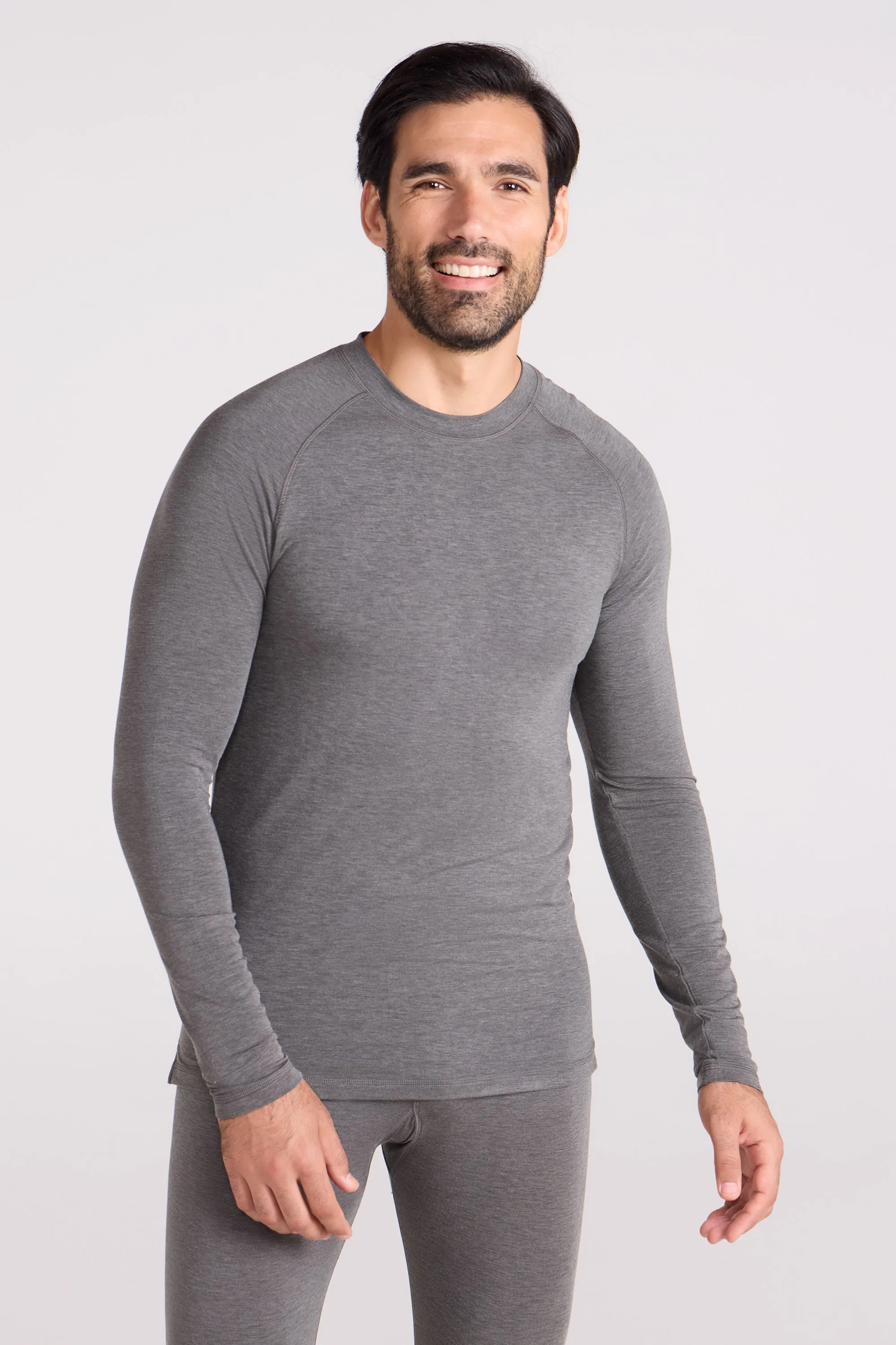 Keep The Heat Mens Thermal Top - Grey - Mountain Warehouse - FashionsVida