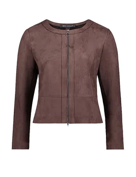 Veste courte en simili cuir marron 48 - Betty barclay - FashionsVida