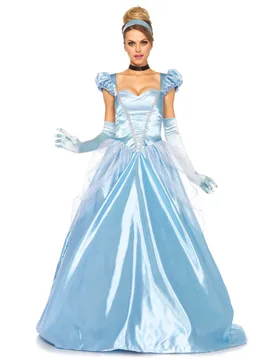 Bezaubernde Märchen-Prinzessin Damenkostüm Königin hellblau - LEG-AVENUE - FashionsVida