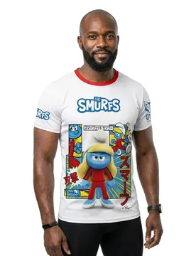 Smurfs Short Sleeve T-shirt White M Men - OTSO - FashionsVida
