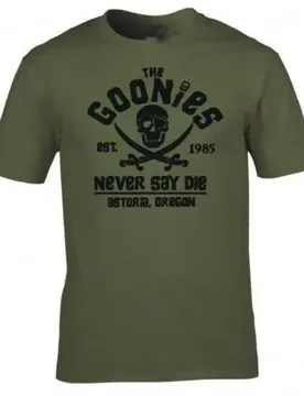 The Goonies Never Say Die Astoria Oregon Pirate Flag T Shirt Men Size S-3XL - Aliexpress - FashionsVida