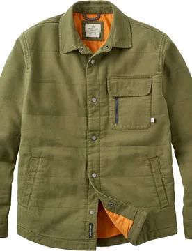 Surchemise en coton doublée - Taranaki Canvas Quilted Overshirt Khaki en Coton - Taille M - Kaki - Passenger - FashionsVida
