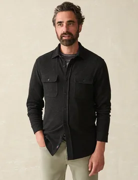 Camisa de hombre con stretch y textura de jersey - Faherty - FashionsVida