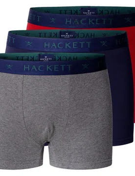 Boxers Hmu100036 Trunk 3 Unités Dark Grey Marl L - Hackett - FashionsVida