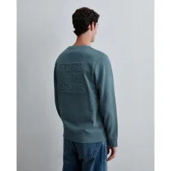 Sudadera de hombre de cuello redondo y logo decorativo