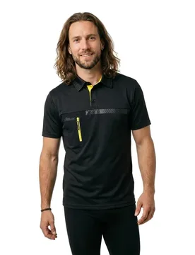 Polo à Manches Courtes Libra Black Carbon S - U-Power - FashionsVida