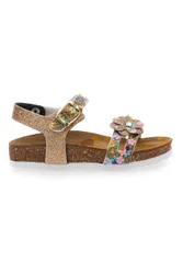 Sandali sabbia con fiore glitter 257A007SR 27