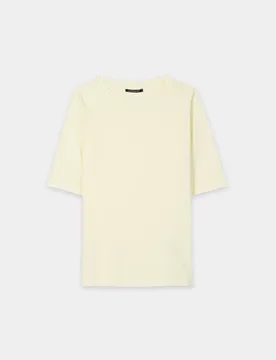 Halbarm-Shirt in Ripp-Optik female - 40 - FashionsVida