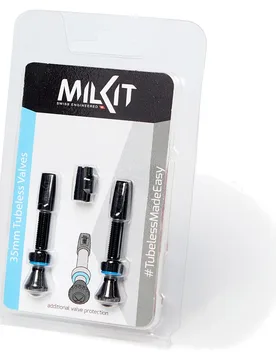 Valvole Alluminio 2 Unità Black / White - MilkIt - FashionsVida