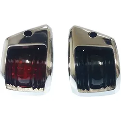 Stainless Steel 65ma Port/starboard Navigation Led Light Kit 39x56x76 Mm 12v 2 Units Grey One Size unisex