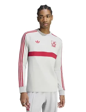 T-shirt à Manches Longues Liverpool Fc Originals Grey Two S - Adidas - FashionsVida