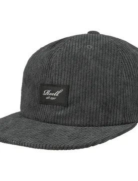 Panel Flat Brim Corduroy Cap by - dark grey - Female - Size: One Size - Reell - FashionsVida
