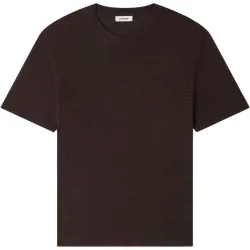 Camiseta de manga corta de hombre de lino con cuello redondo