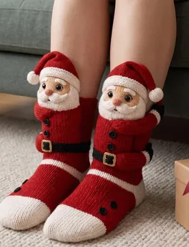 D Hugging Christmas Stockings , Large Knit Holiday Gift Bags with Santa/Elk Designs for Home Tree Hanging Ornaments - Aliexpress - FashionsVida