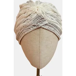 Turbante crochet forrado bamboo Kaki