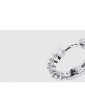Pendientes de aro Black & White de oro y diamantes - El Corte Inglés - FashionsVida