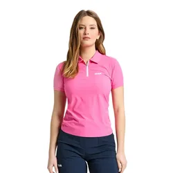 One Design Tech Uv Short Sleeve Polo Hydrangea Pink XS Women