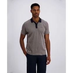 Polo estructura piqué de hombre regular fit tricolor azul