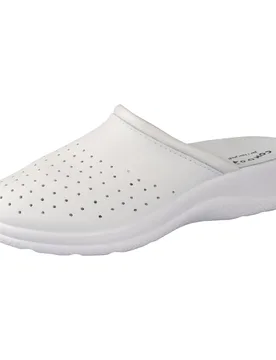 Pantolette mit Leder für Damen weiss 39 Damen - wonderwalk - FashionsVida