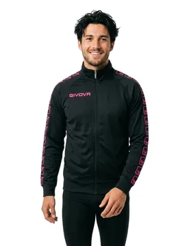 Veste Tricot Band Black / Fluor Fuchsia 2XL - Givova - FashionsVida