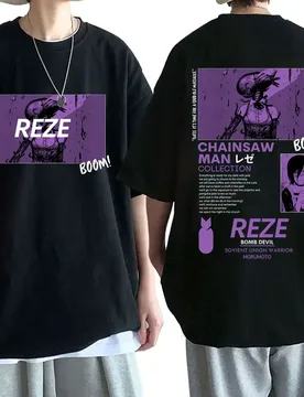 Anime Chainsaw Man Reze Graphic T Shirts Summer Men Women Soft Cotton Crewneck T-shirt Male Cartoon Lovers Oversized Streetwear - Aliexpress - FashionsVida
