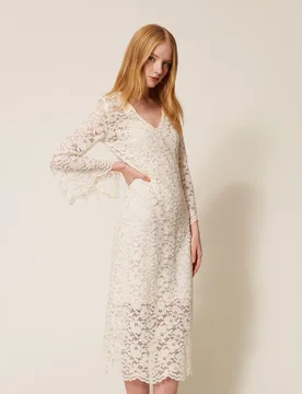 Robe midi en dentelle - Actitude by Twinset - FashionsVida