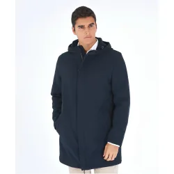 Chaqueta de hombre 100% poliéster en azul oscuro