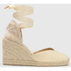 Alpargatas con cintas de mujer Chiara con talonera trenzada