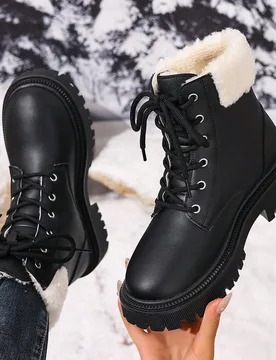 Zapatos de mujer nuevos para primavera/otoño/invierno 2026, botas de mujer cálidas para invierno, zapatos de mujer casuales versátiles de moda, bot - Shein - FashionsVida