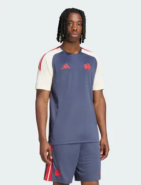 T-shirt da rugby France Performance XS Shadow Navy / Cream White - Adidas - FashionsVida