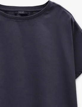 Camiseta de mujer 100% liocel de manga corta - Parfois - FashionsVida
