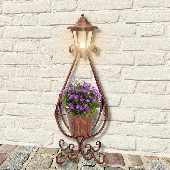 Solar-Pflanzgefäß mit Laterne - Gainsborough - FashionsVida
