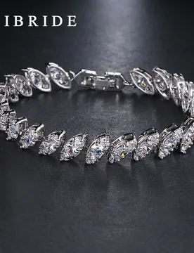HIBRIDE White Gold Color Bracelets&Bangles For Women Mariquesa Cut AAA Cubic Zirconia Bracelet For Engagement Gifts B-24 - Aliexpress - FashionsVida
