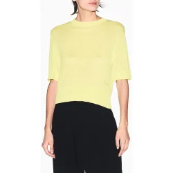 Jersey de mujer con lino manga corta