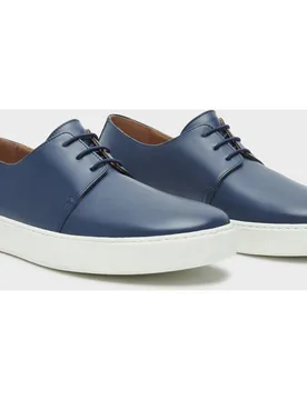 Zapatillas de vestir de hombre de piel con cordones ancho especial - Glent - FashionsVida